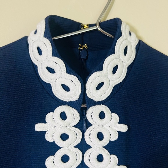 Lilly Pulitzer Navy Dress with White Accents - Picture 4 of 6